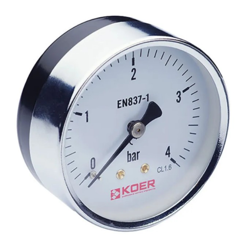 Манометр аксіальний (KOER KM.611A) (0-4 bar), D 63мм, 1/4'' (KR0210)
