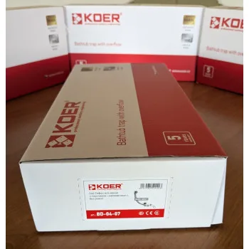 Сифон для ванни KOER BD-04-07 напівавтоматичний з переливом, без ревізії (Колір графітовий) 1 1/2'' (KR5444)