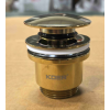 Донный клапан для раковины универсальный (с/без перелива) KOER PW-01-10 автоматический (Click-Clack) (Цвет золото) 1 1/4'' (KR5193)