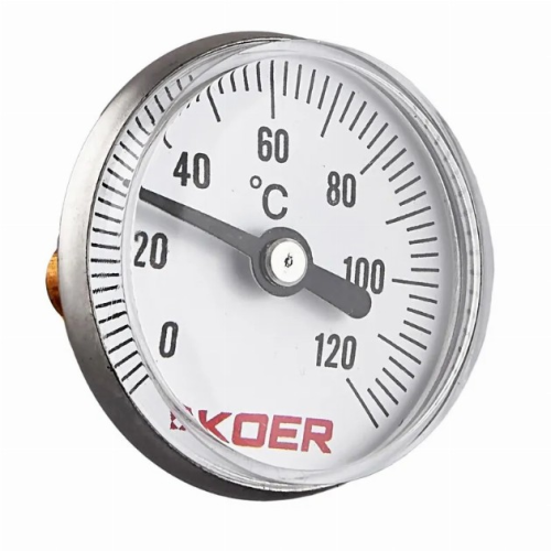 Термометр біметалевий Koer KT.673A (D=40мм 120 град.) (KR4923)