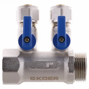 Колектор для теплої підлоги на 2 контура Koer KR.1126-2 1