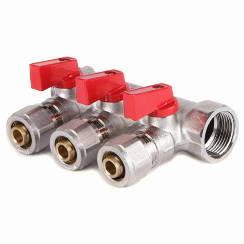 Коллектор теплого пола 3 контура Koer KR.1125-3 3/4”x3 ways (KR2836)