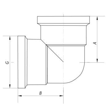 Угол 3/4'' ВВ (хром) Koer KF.L08F.CHR (KF0125)