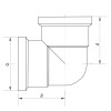 Кут 1'' ВВ (хром) Koer KF.L10F.CHR (KF0126)