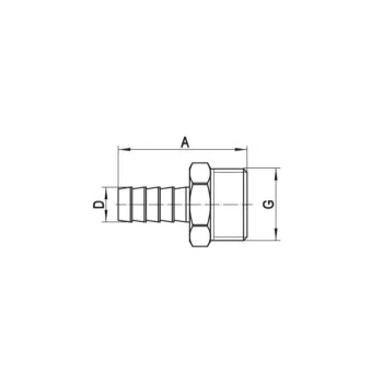 Штуцер для подсоединения шланга Koer KF.U08M-25 - 3/4