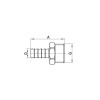 Штуцер для подсоединения шланга Koer KF.U08M-14 - 3/4