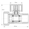 Кран трехходовой 1/2Mx3/4Mx1/2F Koer KR.515 (KR0103)