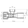 Кран вентильный Koer 1/2x3/8 с накидной гайкой (KR.510) (KR0147)