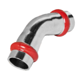 Коліно 45⁰ дворозтрубне PRESS-INOX
