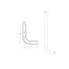Трубка Г-образная для подсоединения радиатора Koer KA.D16-500 - 16(2.2mm) x 15-500mm (KR4904)