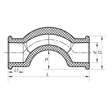 Обвод короткий Koer PPR 25 K0066.PRO (KP0078)