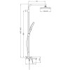 Душова колона зі змішувачем KOER KB-56031-01, 3 функції (Колір хром) (KR5438)