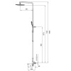 Душова колона зі змішувачем KOER KB-56009-05, 3 функції (Колір чорний) (KR3507)