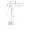 Душевая колонна с термостатическим смесителем KOER KB-55013-05 3 функции (Цвет черный) (KR4731)