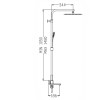 Душевая колонна со смесителем KOER KB-56039-01, 3 функции (Цвет хром) (KR5995)