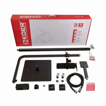Душевая колонна со смесителем KOER KB-56010-05, 3 функции (Цвет черный) (KR3495)