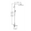Душова колона зі змішувачем KOER KB-56009-12, 3 функції (Колір матове золото) (KR5989)