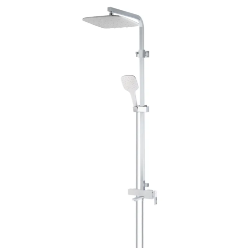 Душевая колонна со смесителем KOER KB-56009-04, 3 функции (Цвет хром+белый) (KR5987)