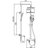 Душевая колонна со смесителем KOER KB-56029-05, 3 функции (Цвет черный) (KR5490)