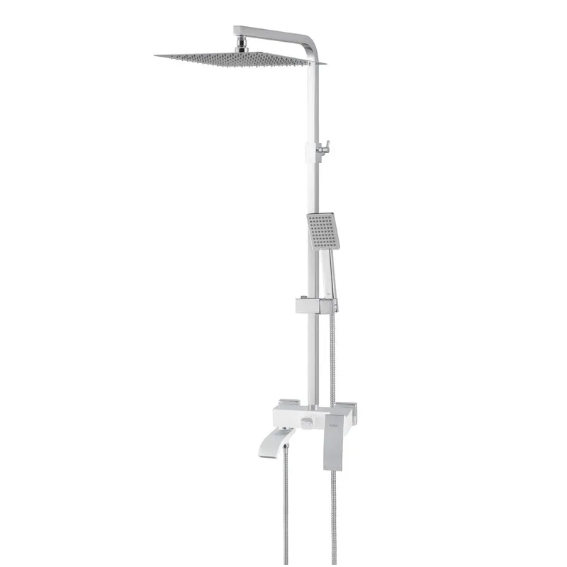 Душова колона зі змішувачем KOER KB-56007-04, 3 функції (Колір хром+білий) (KR5159)