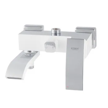 Душевая колонна со смесителем KOER KB-56007-04, 3 функции (Цвет хром+белый) (KR5159)