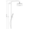 Душова колона зі змішувачем KOER KB-56030-01, 3 функції (Колір хром) (KR5427)