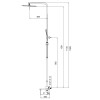 Душевая колонна со смесителем KOER KB-56010-01, 3 функции (Цвет хром) (KR3494)