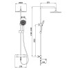 Душевая колонна с термостатическим смесителем KOER KB-57029-07, 3 функции (Цвет графит) (KR5498)
