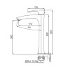 Змішувач для умивальника високий KOER KB-11007-01 (Колір хром) (KR3440)