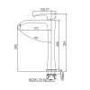 Змішувач для умивальника високий KOER KB-13007-01 (Колір хром) (KR3444)