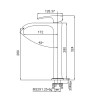 Смеситель для умывальника высокий KOER KB-13007-05 (Цвет черный) (KR3445)