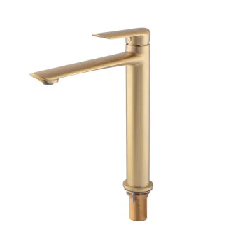 Смеситель для умывальника высокий KOER KB-11028-12 (Цвет матовое золото) (KR5295)