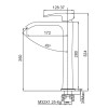 Змішувач для умивальника високий KOER KB-13007-07 (Колір графіт) (KR5154)