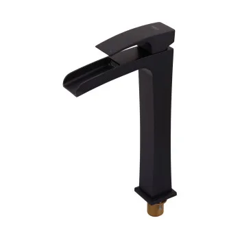Смеситель для умывальника высокий водопад KOER KB-15007-05 (Цвет черный) (KR3449)