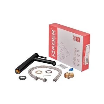 Смеситель для умывальника высокий KOER KB-11029-05 (Цвет черный) (KR5488)
