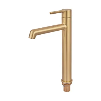 Смеситель для умывальника высокий KOER KB-11029-12 (Цвет матового золота) (KR5502)