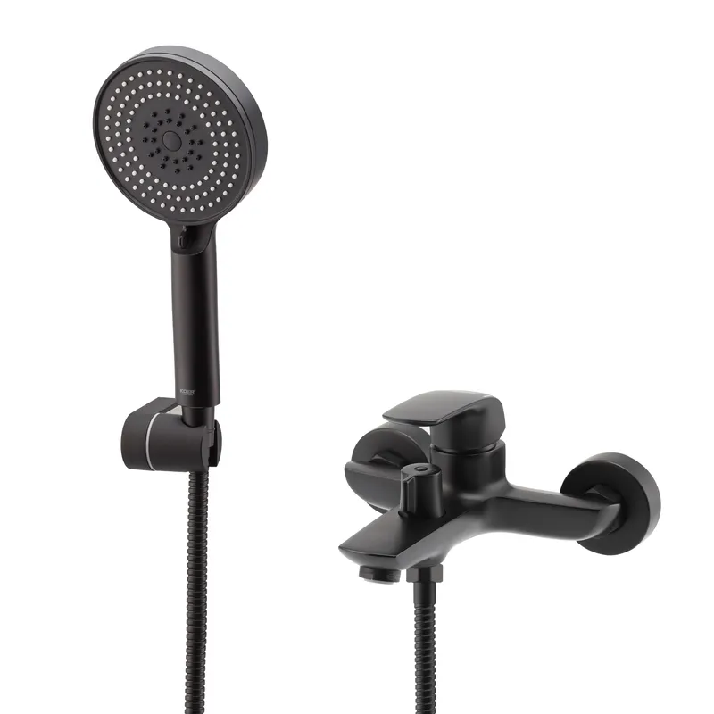 Змішувач для ванни з коротким виливом KOER KB-40008-05 (Колір чорний) (KR3473)