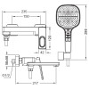 Смеситель для ванны с коротким изливом KOER KB-41031-01 (Цвет хром) (KR5436)