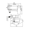 Смеситель для ванны с коротким изливом KOER KB-41007-05 (Цвет черный) (KR3455)