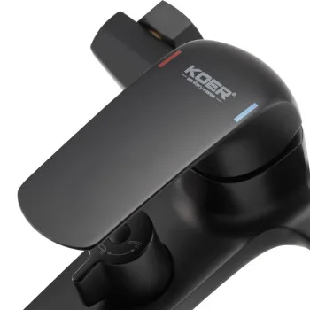 Змішувач для ванни з коротким виливом KOER KB-40008-05 (Колір чорний) (KR3473)