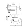 Смеситель для ванны с коротким изливом KOER KB-41007-01 (Цвет хром) (KR3454)