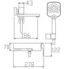 Змішувач для ванни з коротким виливом KOER KB-41009-07 (Колір графіт) (KR5986)