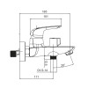Змішувач для ванни з коротким виливом KOER KB-40008-05 (Колір чорний) (KR3473)