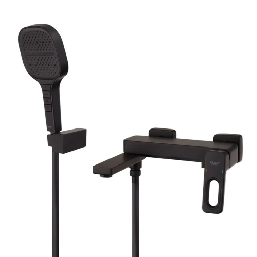 Смеситель для ванны с коротким изливом KOER KB-41031-05 (Цвет черный) (KR5437)