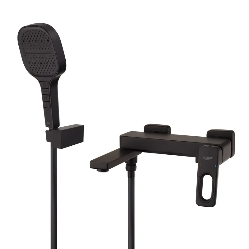 Смеситель для ванны с коротким изливом KOER KB-41031-05 (Цвет черный) (KR5437)