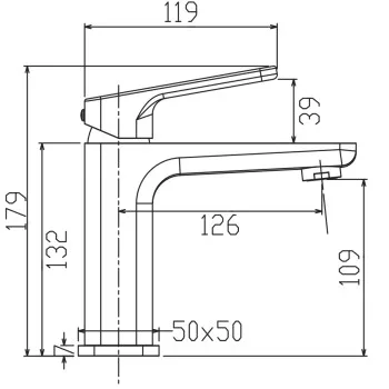Смеситель для умывальника KOER KB-10031-12 (Цвет матовое золото) (KR5973)