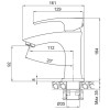 Смеситель для умывальника KOER KB-10007-04 (Цвет хром+белый) (KR5149)
