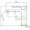 Змішувач для умивальника KOER KB-10009-04 (Колір хром+білий) (KR5975)