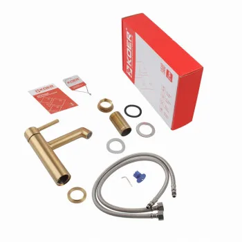 Смеситель для умывальника KOER KB-10029-12 (Цвет матового золота) (KR5501)