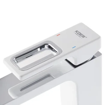 Смеситель для умывальника KOER KB-10009-04 (Цвет хром+белый) (KR5975)